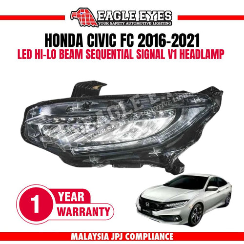 HONDA CIVIC FC 2016-2021 LED HI-LO BEAM SEQUENTIAL SIGNAL V1 HEADLAMP HONDA CIVIC FC 2016-2021 LED HI-LO BEAM SEQUENTIAL SIGNAL V1 HEADLAMP