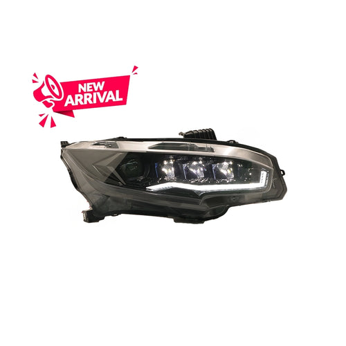 HONDA CIVIC FC 2016-2021 PROJECTOR LED HI-LO BEAM SEQUENTIAL SIGNAL WELCOME LIGHT 3D CRYSTAL DIAMOMD STYLE HEADLAMP HONDA CIVIC FC 2016-2021 PROJECTOR LED HI-LO BEAM SEQUENTIAL SIGNAL WELCOME LIGHT 3D CRYSTAL DIAMOMD STYLE HEADLAMP