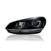 VOLKSWAGEN GOLF 6 MK6 2008-2012 PROJECTOR LED SEQUENTIAL SIGNAL HEADLAMP