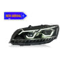 VOLKSWAGEN PASSAT B7 2010-2014 LED PROJECTOR SEQUENTIAL SIGNAL WELCOME LIGHT DAY RUNNING LIGHT ONE TOUCH BLUE HEADLAMP