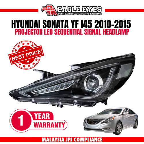 HYUNDAI SONATA I45 YF 2010-2015 PROJECTOR LED HI-LO BEAM SEQUENTIAL SIGNAL HEADLAMP