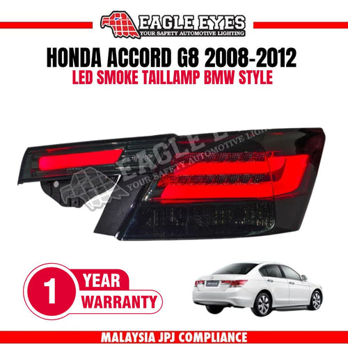 HONDA ACCORD G8 2008-2012 LED SMOKE TAILLAMP BMW STYLE