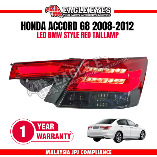 HONDA ACCORD G8 2008-2012 LED RED TAILLAMP BMW STYLE