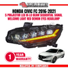 HONDA CIVIC FC 2016-2021 PROJECTOR LED HI-LO BEAM SEQUENTIAL SIGNAL WELCOME LIGHT RED DEMON EYES HEADLAMP