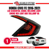 HONDA CIVIC FC 2016-2021 LED SEQUENTIAL SIGNAL WELCOME LIGHT SMOKE RED LIGHT BAR TAILLAMP V6