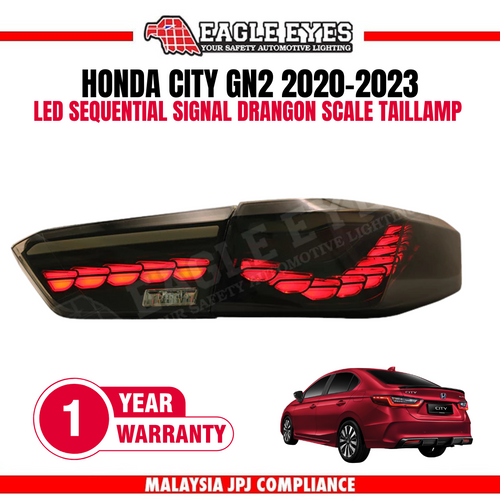 HONDA CITY GN2 2020-2023 LED SEQUENTIAL SIGNAL DRAGON SCALE TAILLAMP