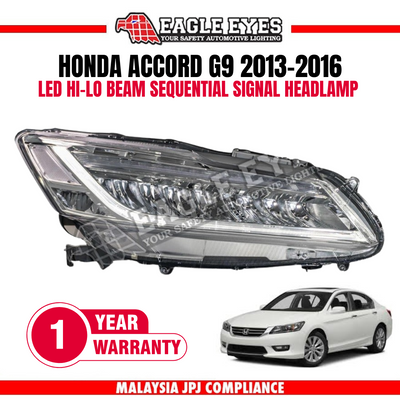HONDA ACCORD G9 2013-2016 LED HI-LO BEAM SEQUENTIAL SIGNAL HEADLAMP