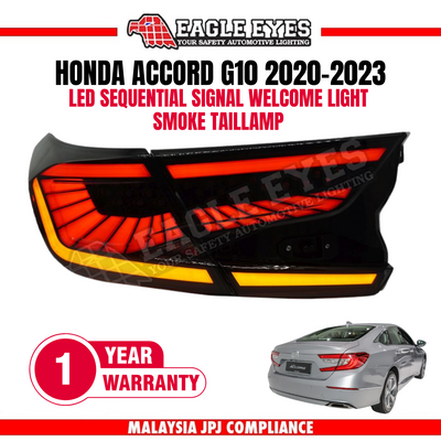 HONDA ACCORD G10 2020-2023 LED SEQUENTIAL SIGNAL WELCOME LIGHT SMOKE TAILLAMP