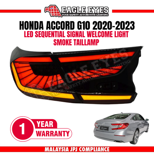 HONDA ACCORD G10 2020-2023 LED SEQUENTIAL SIGNAL WELCOME LIGHT SMOKE TAILLAMP