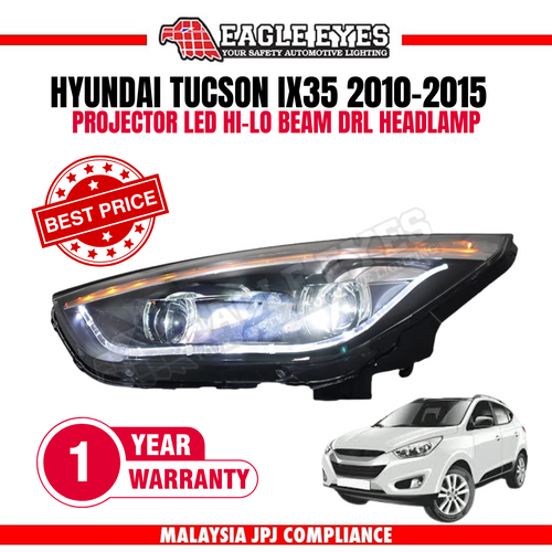 HYUNDAI TUCSON IX35 2010-2015 PROJECTOR LED HI-LO BEAM DRL HEADLAMP