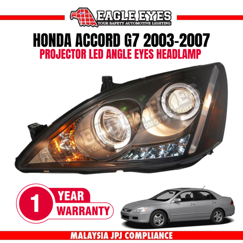 HONDA ACCORD G7 2003-2007 PROJECTOR LED ANGLE EYES HEADLAMP