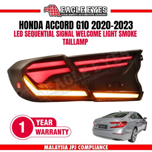 HONDA ACCORD G10 2020-2023 LED SEQUENTIAL SIGNAL WELCOME LIGHT SMOKE TAILLAMP