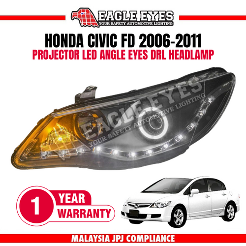 HONDA CIVIC FD 2006-2011 PROJECTOR LED DRL ANGLE EYES HEADLAMP