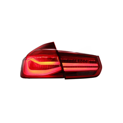 BMW 3 SERIES F30 12-19 LED SEQUENTIAL SIGNAL WELCOME LIGHT TAILLAMP M4 GTS STYLE COMPATIBLE PRE-FACELIFT/FACELIFT MODEL(RED)