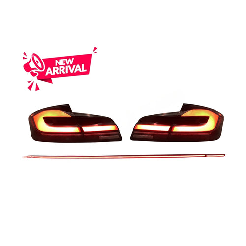 BMW 5 SERIES F10 F18 2010-2017 LED SEQUENTIAL SIGNAL WELCOME LIGHT G3 STYLE TAILLAMP WITH GARNISH LAMP