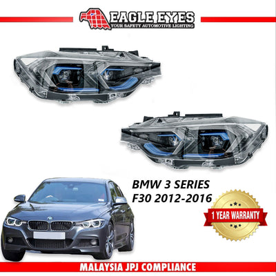 BMW 3 SERIES F30 2012-2016 PROJECTOR LED HI-LO BEAM DRL HEADLAMP (FOR LCI 6 PIN)