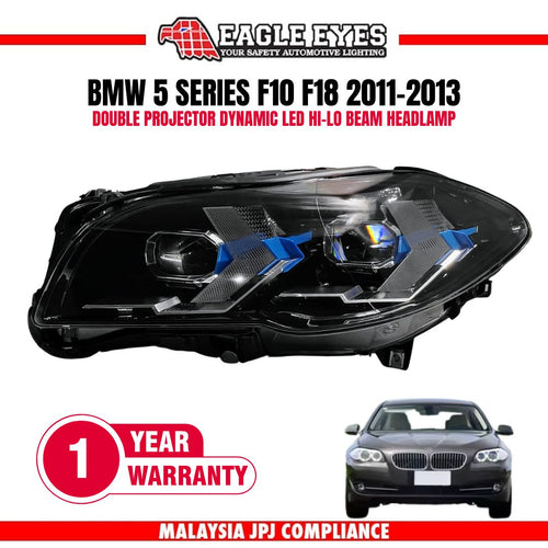 BMW 5 SERIES F10 F18 2011-2013 (2024 5 SERIES DESIGN) DOUBLE PROJECTOR DYNAMIC LED HI-LO BEAM SIGNAL (PRE-FACELIFT) HEADLAMP