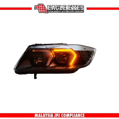 BMW 3 SERIES E90 E91 2005-2008 PROJECTOR BLACK RHD HEADLAMP