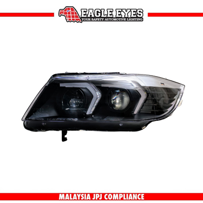 BMW 3 SERIES E90 E91 2005-2008 PROJECTOR BLACK RHD HEADLAMP