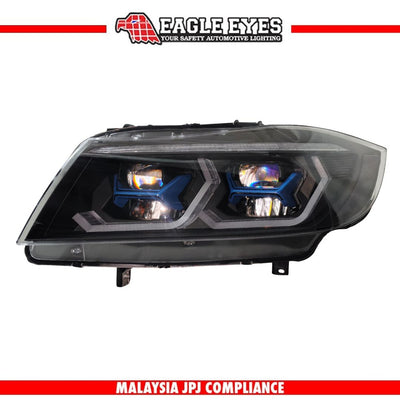 BMW 3 SERIES E90 2005-2012 WELCOME LIGHT HI LO BEAM PROJECTOR SEQUENTIAL SIGNAL (WHITE/YELLOW) DRL HEADLAMP