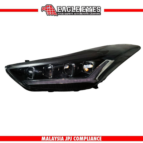 HYUNDAI ELANTRA MD 2010-2015 PROJECTOR LED HI-LO BEAM WELCOME LIGHT ONE TOUCH BLUE RED DEMON EYES SEQUENTIAL SIGNAL HEADLAMP