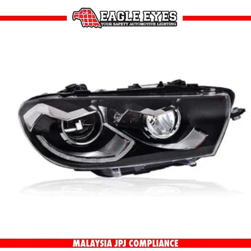 VOLKSWAGEN SCIROCCO 2008-2014 WELCOME LIGHT LED PROJECTOR HI-LO BEAM SEQUENTIAL SIGNAL R STYLE HEADLAMP