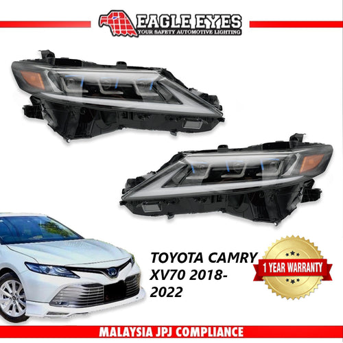 TOYOTA CAMRY XV70 2018-2022 PROJECTOR LED HI-LO BEAM SEQUENTIAL SIGNAL WELCOME LIGHT HEADLAMP