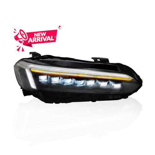 HONDA CIVIC FE 2022-2023 PROJECTOR LED HI-LO BEAM SEQUENTIAL SIGNAL WELCOME LIGHT ONE TOUCH BLUE HEADLAMP