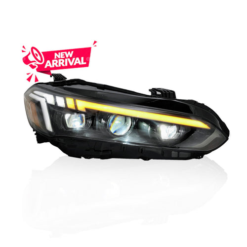 HONDA CIVIC FE 2022-2023 PROJECTOR LED HI-LO BEAM SEQUENTIAL SIGNAL WELCOME LIGHT AUDI STYLE HEADLAMP