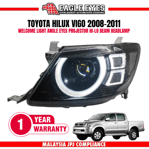 TOYOTA HILUX VIGO 2008-2011 WELCOME LIGHT ANGLE EYES PROJECTOR HI-LO BEAM HEADLAMP
