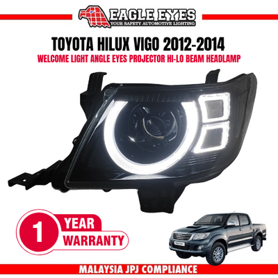 TOYOTA HILUX VIGO 2012-2014 WELCOME LIGHT ANGLE EYES PROJECTOR HI-LO BEAM HEADLAMP