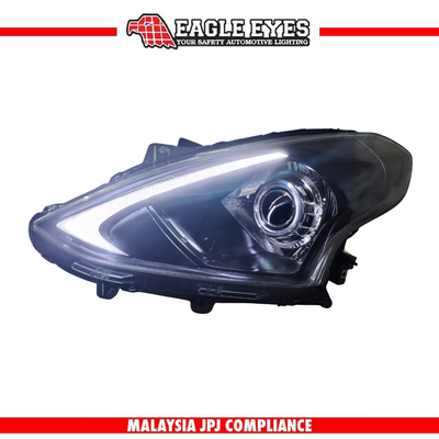 NISSAN ALMERA N17 2015-2019 LED PROJECTOR HI-LO BEAM SEQUENTIAL SIGNAL WELCOME LIGHT DEMON EYES DYNAMIC STYLE HEADLAMP