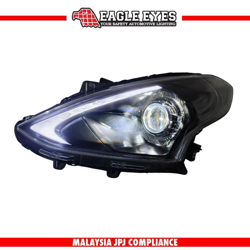NISSAN ALMERA N17 2015-2019 LED PROJECTOR HI-LO BEAM SEQUENTIAL SIGNAL WELCOME LIGHT DEMON EYES DYNAMIC STYLE HEADLAMP