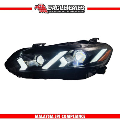 HONDA CIVIC FE 2022-2025 WELCOME LIGHT LED PROJECTOR HI LO BEAM ONE TOUCH BLUE RED DEMON EYES SEQUENTIAL SIGNAL LAMBOGHINI STYLE HEADLAMP