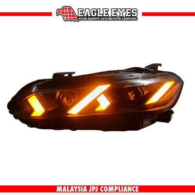 HONDA CIVIC FE 2022-2025 WELCOME LIGHT LED PROJECTOR HI LO BEAM ONE TOUCH BLUE RED DEMON EYES SEQUENTIAL SIGNAL LAMBOGHINI STYLE HEADLAMP