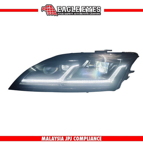 AUDI TT MK2 2008-2014 WELCOME LIGHT ONE TOUCH BLUE PROJECTOR HI-LO BEAM SEQUENTIAL SIGNAL (DOUBLE L DESIGN) HEADLAMP