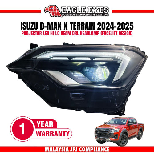 ISUZU D-MAX X-TERRAIN 2024-2025 (FACELIFT DESIGN) PROJECTOR LED HI LO BEAM DRL HEADLAMP