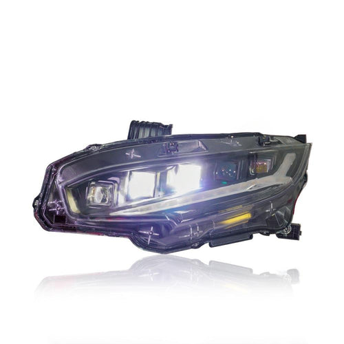 HONDA CIVIC FC 2016-2021 PROJECTOR LED HI-LO BEAM SEQUENTIAL SIGNAL WELCOME LIGHT RED DEMON EYES HEADLAMP