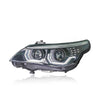 BMW 5 SERIES E60 2003 -2007 PROJECTOR HID LO-BEAM LED HEXAGON ANGLE EYES HEADLAMP COMPITABLE FOR PRE FACELIFT MODEL