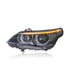 BMW 5 SERIES E60 2003 -2007 PROJECTOR HID LO-BEAM LED HEXAGON ANGLE EYES HEADLAMP COMPITABLE FOR PRE FACELIFT MODEL