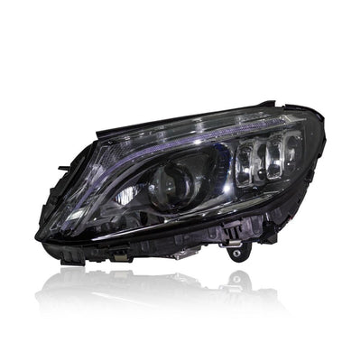 MERCEDES BENZ C-CLASS W205 2015-2021 PROJECTOR LED HI-LO BEAM SEQUENTIAL SIGNAL WELCOME LIGHT ONE TOUCH BLUE HEADLAMP