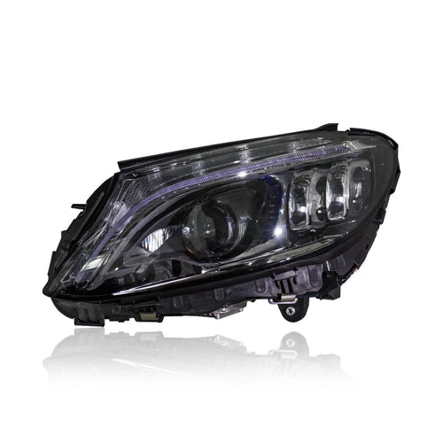 MERCEDES BENZ C-CLASS W205 2015-2021 PROJECTOR LED HI-LO BEAM SEQUENTIAL SIGNAL WELCOME LIGHT ONE TOUCH BLUE HEADLAMP