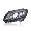 MERCEDES BENZ C-CLASS W205 2015-2021 PROJECTOR LED HI-LO BEAM SEQUENTIAL SIGNAL WELCOME LIGHT ONE TOUCH BLUE HEADLAMP