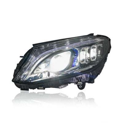 MERCEDES BENZ C-CLASS W205 2015-2021 PROJECTOR LED HI-LO BEAM SEQUENTIAL SIGNAL WELCOME LIGHT ONE TOUCH BLUE HEADLAMP