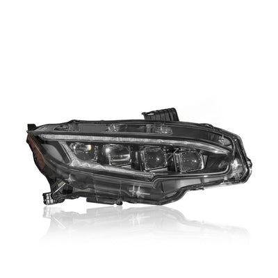 HONDA CIVIC FC 2016-2021 PROJECTOR LED HI-LO BEAM SEQUENTIAL SIGNAL WELCOME LIGHT AUDI STYLE HEADLAMP