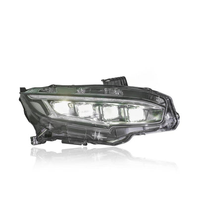 HONDA CIVIC FC 2016-2021 PROJECTOR LED HI-LO BEAM SEQUENTIAL SIGNAL WELCOME LIGHT AUDI STYLE HEADLAMP
