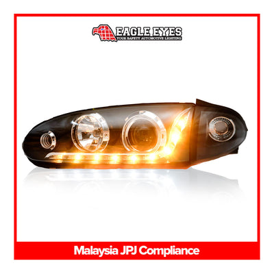 PROTON WIRA 1993-2009 PROJECTOR LED DRL SEQUENTIAL SIGNAL HEADLAMP
