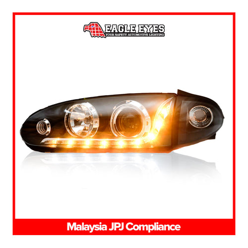 PROTON WIRA 1993-2009 PROJECTOR LED DRL SEQUENTIAL SIGNAL HEADLAMP
