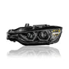 BMW 3 SERIES F30 2011-2019 PROJECTOR LED HI-LO BEAM ANGLE EYES HEADLAMP COMPITABLE PRE-FACELIFT MODEL