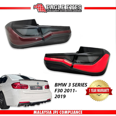 BMW 3 SERIES F30 12-19 LED SEQUENTIAL SIGNAL WELCOME LIGHT HUGE STYLE TAILLAMP  COMPATIBLE PRE-FACELIFT/FACELIFT MODEL(SMK/RED)
